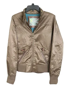 B By‎ Burton Nylon Jacket Womens Size M Lined Full Zip Heavy Comfort Brown #X4-5 thumbnail 1