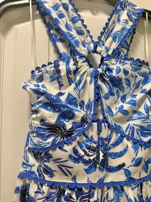 J.Marie Blue and White Maxi Dress thumbnail 3