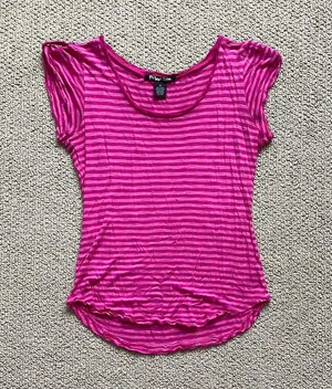 Planet Gold Pink Striped Short Sleeve Tee thumbnail 1