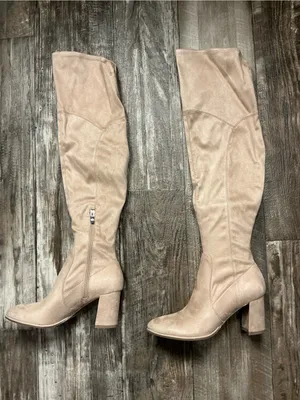 Marc Fisher Tan Over-the-Knee Block Heel Boots Size 7 thumbnail 15