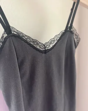Tobi Grey Lace Trim Dress thumbnail 2
