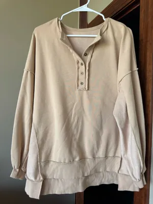 Oversized sweatshirt style Henley AMAZON thumbnail 1
