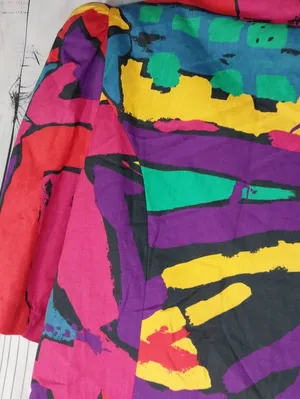 Marmie West Vintge 1980’s Colorful Abstract Maximalist Retro Artsy Top thumbnail 8