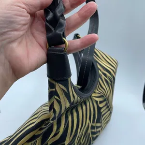 Vintage Y2K leaf Zebra print Fossil shoulder bag. thumbnail 3