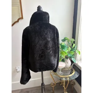 Charlie Holiday Women's‎ Black Faux Fur Jacket Size 6 thumbnail 3