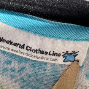 Weekend‎ Clothes Line Fruit Print Rayon Sleeveless Dress Small Blue Summer thumbnail 6