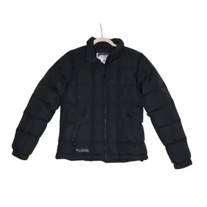 COLUMBIA Duck Down Puffer Jacket Women M Black Full Zip Light Everyday Travel thumbnail 2