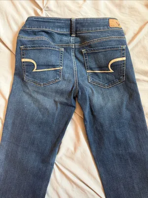 American Eagle Classic High-Rise Dark Blue Women’s Capris thumbnail 3