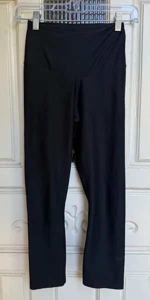 Nike Dri-FIT Cropped Leggings High-Rise Black‎ Athletic Yoga Pants Size XS thumbnail 1