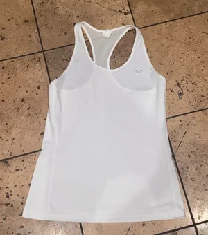 Under Armour White Mesh Racerback Tank Top thumbnail 1