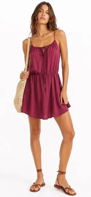 NWT Free People Shake It Up Swiss Dot Mini Dress Raspberry Pink Boho Size XS thumbnail 1