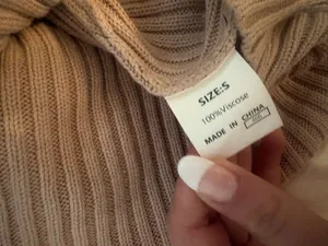 Beige ribbed sweater dress Amazon  thumbnail 4