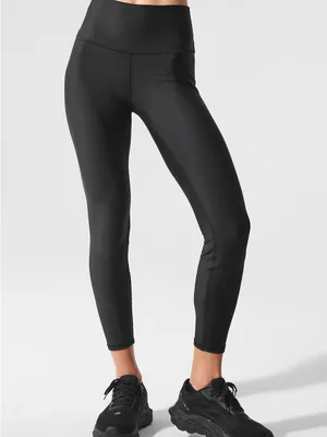 Alo Yoga Airlift High Waist Midi Leggings In Black Size M thumbnail 4