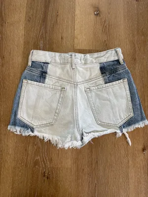 Pacsun High Waisted Two Tone Denim Shorts thumbnail 6