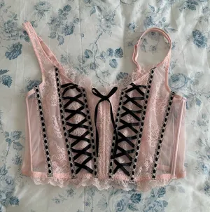 Victoria's Secret Pink Lace Corset thumbnail 1