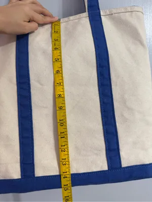 Newport Rhode Island Canvas Tote Bag with Navy Trim Preppy Coastal Vibes thumbnail 14