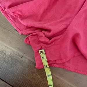 Linen Blend Pull On Shorts Coral Hibiscus by Wild Fable Size Small thumbnail 7