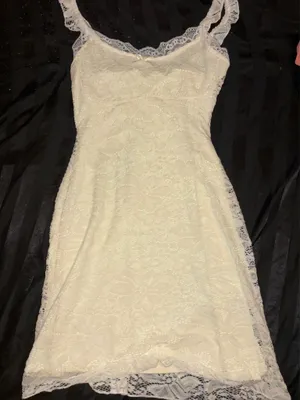 White Floral Mini Dress thumbnail 1