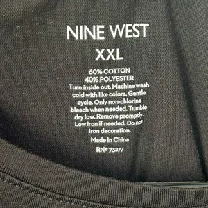 Nine West Black “Weekend Mode” Graphic T-Shirt - Size: XXL thumbnail 2