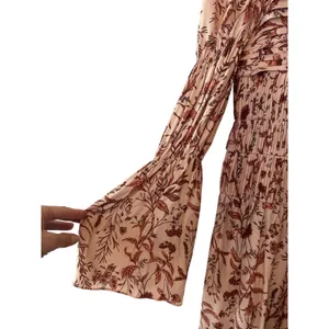 AMUR Filipa Silk Floral Midi Dress Blush Wildflowers Size 6‎ thumbnail 7