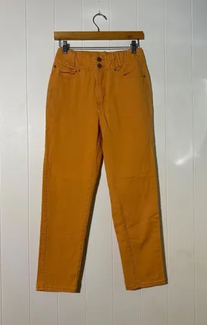 BDG Urban Outfitters Pants Womens 25 High-Waisted Trousers Orange Cotton thumbnail 1