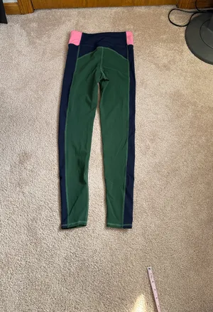 Boden Jessica Active Dark Green Color Block High Waist Leggings. Size 6 thumbnail 7