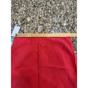 AG Adriano Goldschmied Red Midi Silky Skirt‎ with Lace Trim Size Small NEW thumbnail 8