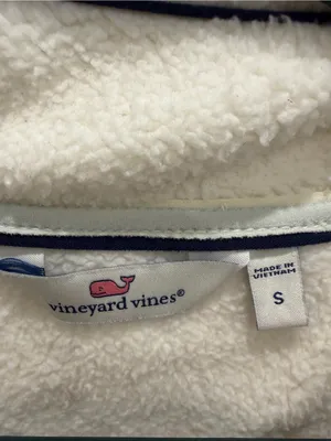 Vineyard Vines White Sherpa Half-Zip Pullover thumbnail 6