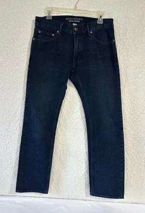 Banana Republic Men’s Straight Fit Navy Blue Jeans Size30 thumbnail 1