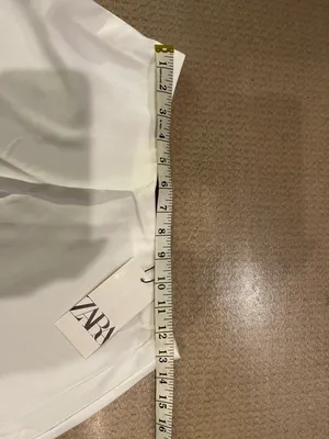 ZARA A-line Satin Off White Midi Skirt. Size S thumbnail 9