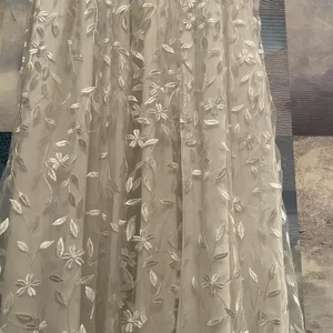 Baltic Born Katya White Embroidered Floral Maxi Dress M Wrap Bridal Maternity thumbnail 4