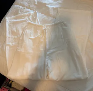 White Linen Pants thumbnail 1