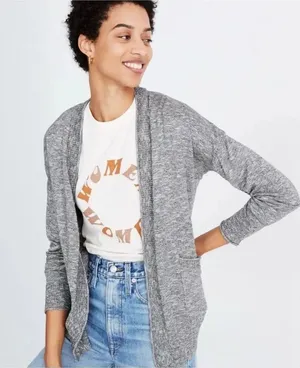 Madewell Bradley marled academia S preppy cardigan thumbnail 1