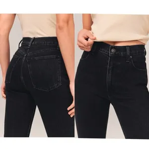 Abercrombie Jeans Size 24 Black Denim Split Hem‎ High Rise Skinny Pants Capsule thumbnail 2