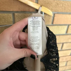 Alice + Olivia Metallic Black Nude Lace Emmie Slip Dress Knit Women’s thumbnail 5