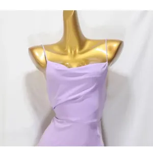 Selfie Leslie Lilac Suki Spaghetti Strap Cowl Neck Front Split Midi Dress thumbnail 7