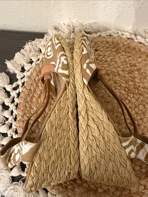 Lauren‎ Ralph Lauren Tan White Batik Print Espadrille Wedge Sandals Size 6.5 thumbnail 9