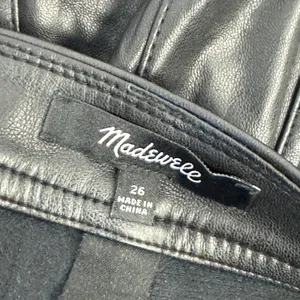 Madewell Slim Emmett Wide-Leg Pants in Vegan Leather High Rise Pants MB269 26 thumbnail 9