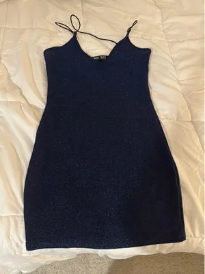 SheIn Blue Sparkly Dress thumbnail 2