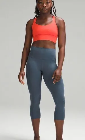 Lululemon Iron Blue Leggings 21 inch size 8 leggings thumbnail 1