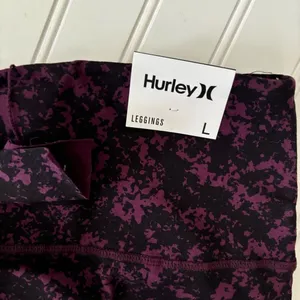 Hurley Reversible Leggings Large Potent Purple Splatter Print High Waisted HA32L thumbnail 7