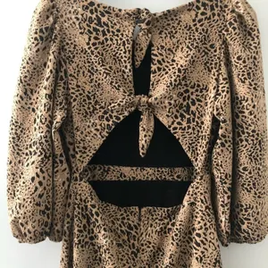 Anthropologie Maeve Leopard Print Knit Cut Out Mini Dress NEW thumbnail 6