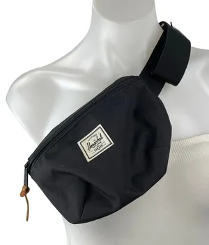 Herschel Classic Unisex Black Zip Striped Lined Travel Hip Pack Belt Bag OS thumbnail 1