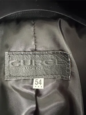 Italian Leather Bomber Black Zip-Front Jacket By CURGÉ EU Size 54 US 2XL thumbnail 2