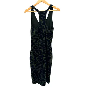 Faith Connexion Paris Wool Silk Leopard Camo‎ Jacquard Racerback Midi Dress L thumbnail 10