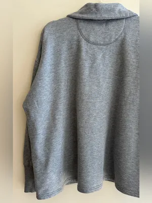 Free Assembly Quarter Zip Grey Sweatshirt, Athleisure, Size XXXL thumbnail 15