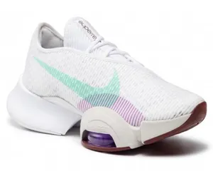 Nike air zoom super rep HIIT shoes White Training Shoe with Mint Swoosh Size 10! thumbnail 1