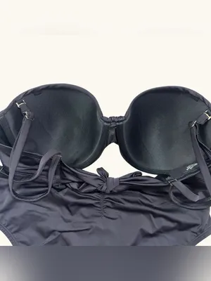 A.Ché Black Bandeaucc Underwire Bikini Set T5 32DDD 34DD 36D 38C 40B BottomL NWT thumbnail 4