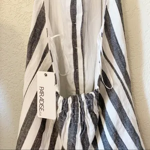 NWT Striped Button Halter Romper thumbnail 7