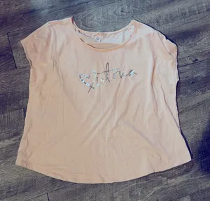 Victorias Secret tee shirt white‎ silver victoria logo stretch newvintage Size L thumbnail 1